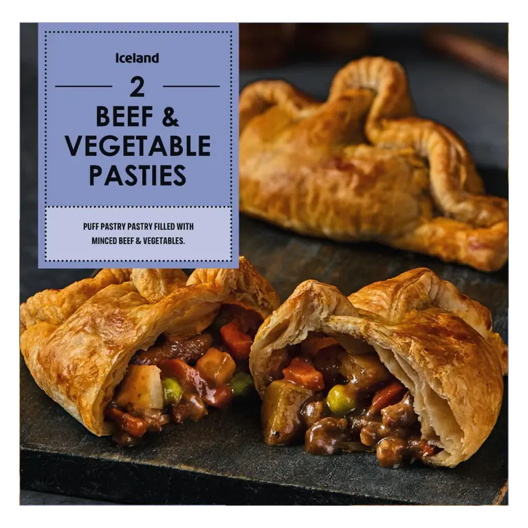 2 Beef & Vegetable Pasties 360g