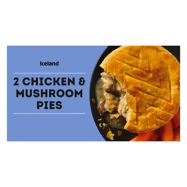 2 Chicken & Mushroom Pies 284g