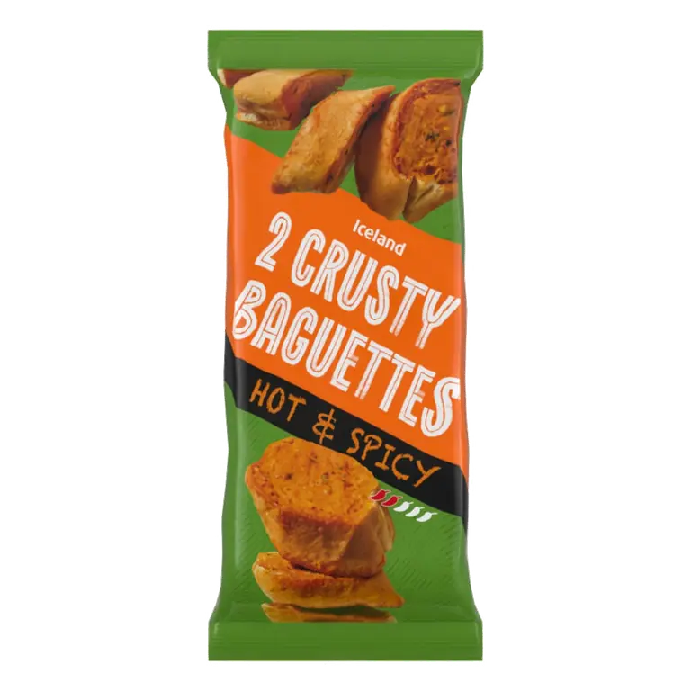 2 Crusty Baguettes Hot & Spicy 338g