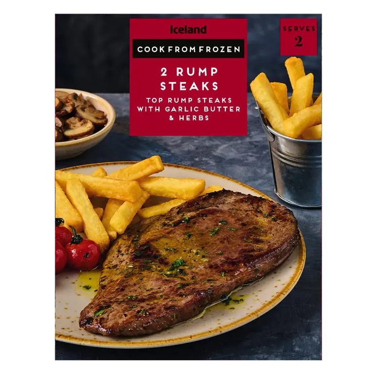 2 Rump Steaks with Garlic Butter & Herbs 474g