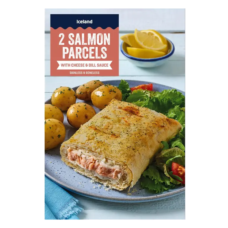 2 Salmon Parcels with Cheese & Dill Sauce 280g