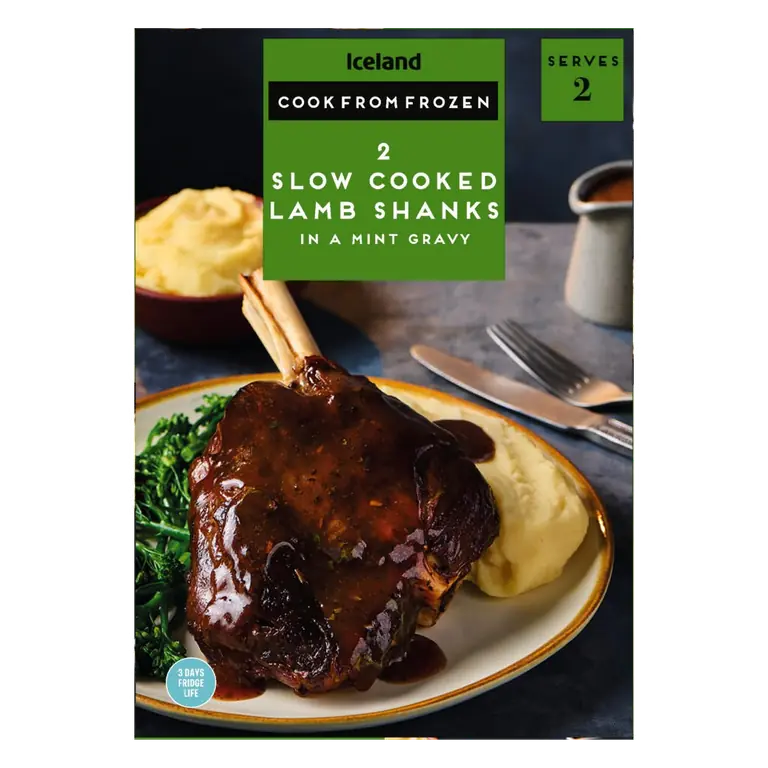 2 Slow Cooked Lamb Shanks in a Mint Gravy 950g