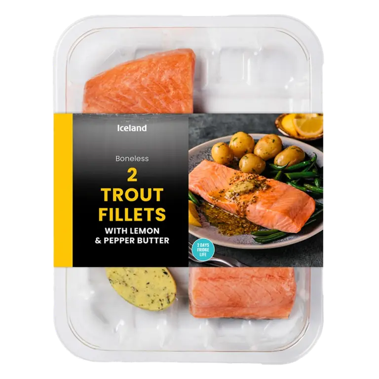 2 Trout Fillets with Lemon & Pepper Butter 320g