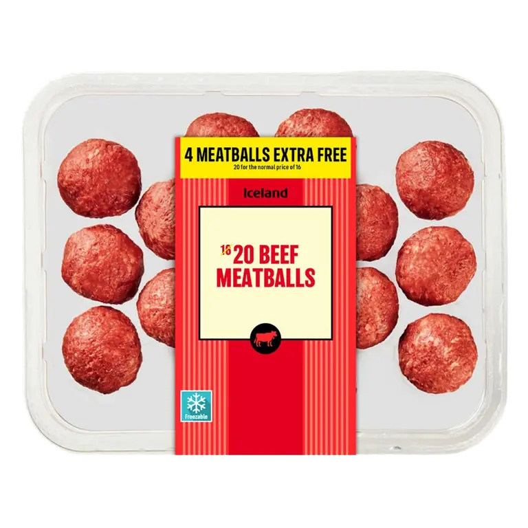 20 Pack British Beef Meatballs