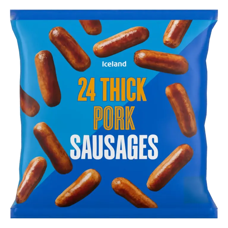 24 (approx.) Thick Pork Sausages 1.2kg