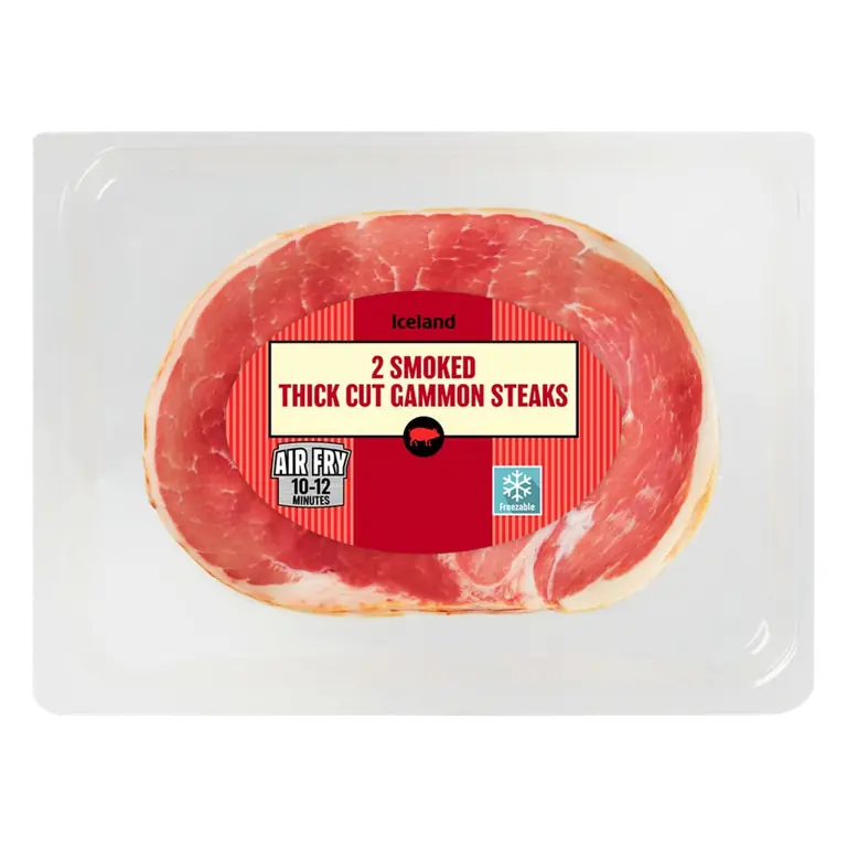 2pk Thick Cut Smoked Gammon Steaks 400g
