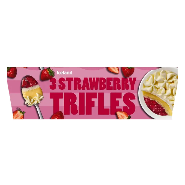 3 Strawberry Trifles 375g