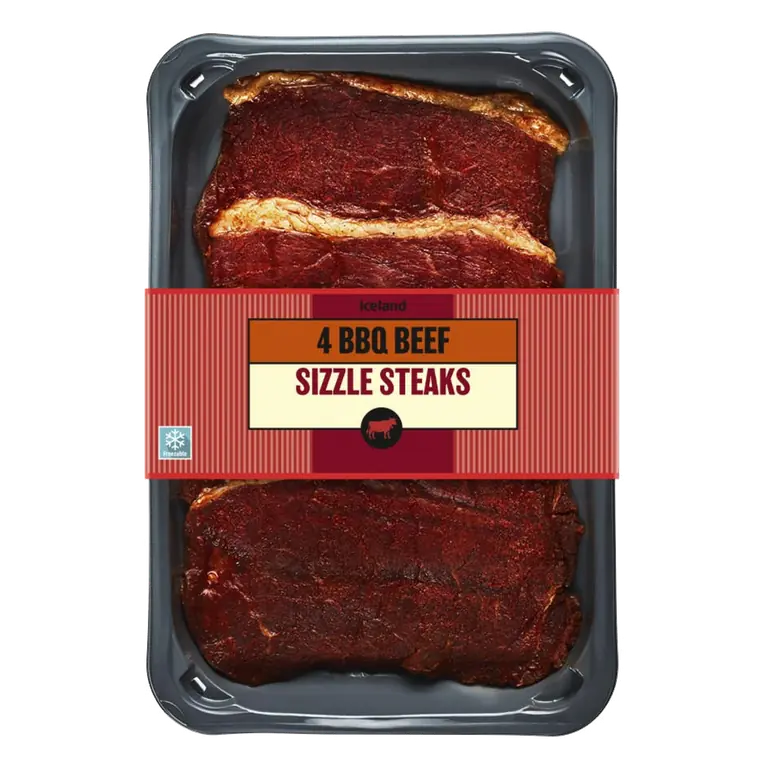 4 BBQ Beef Sizzle Steaks 240g