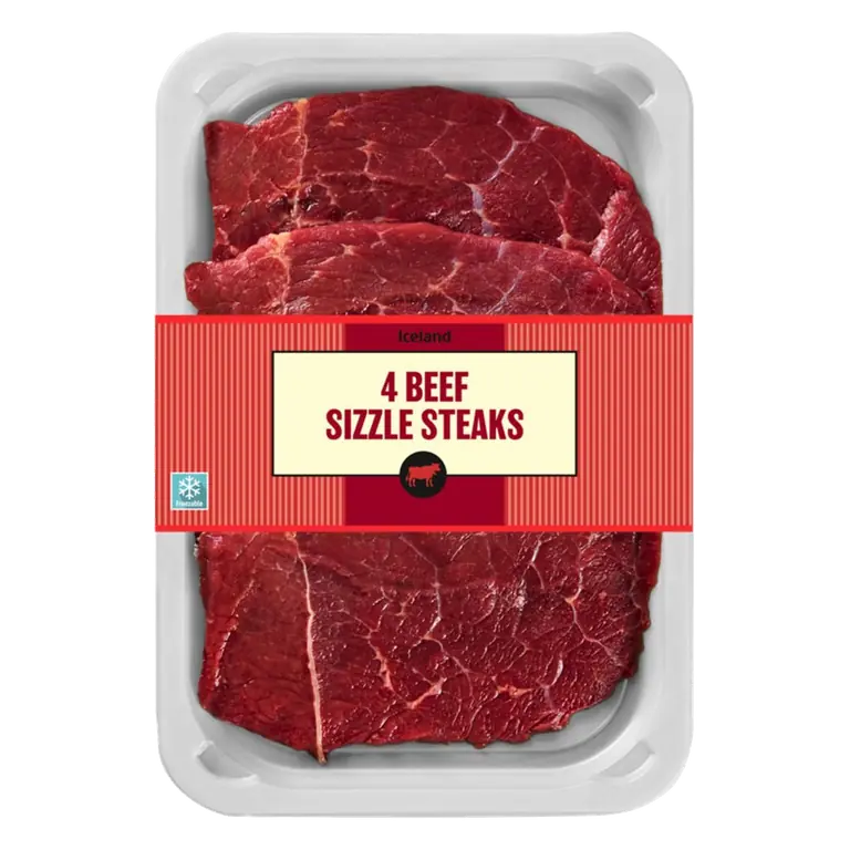 4 Beef Sizzle Steaks 240g