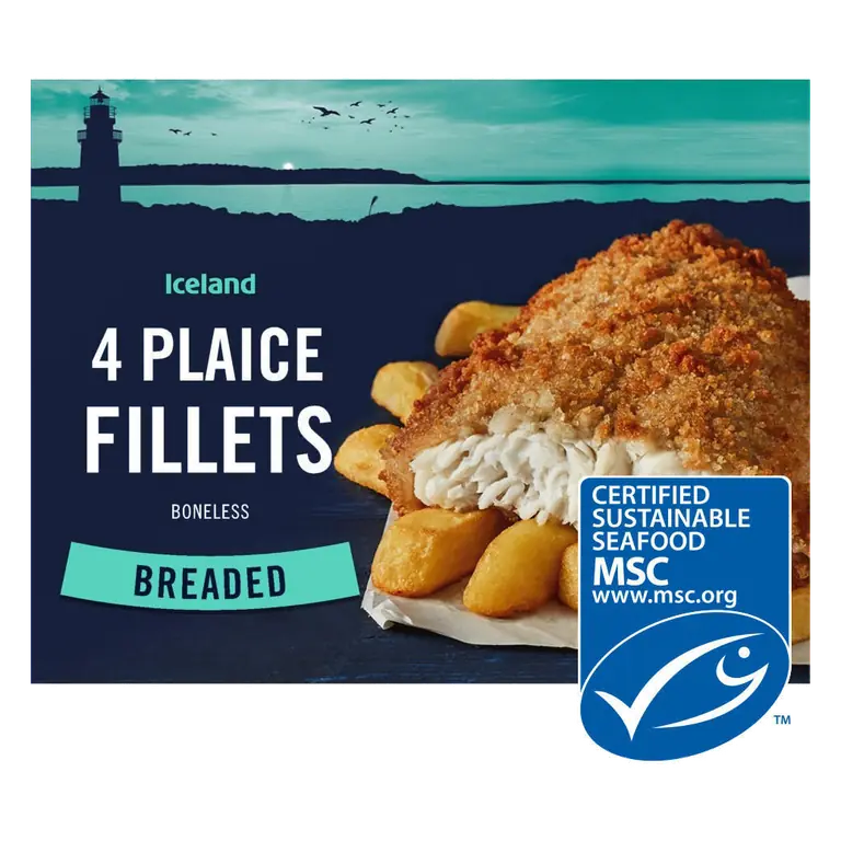 4 Boneless Breaded Plaice Fillets 500g