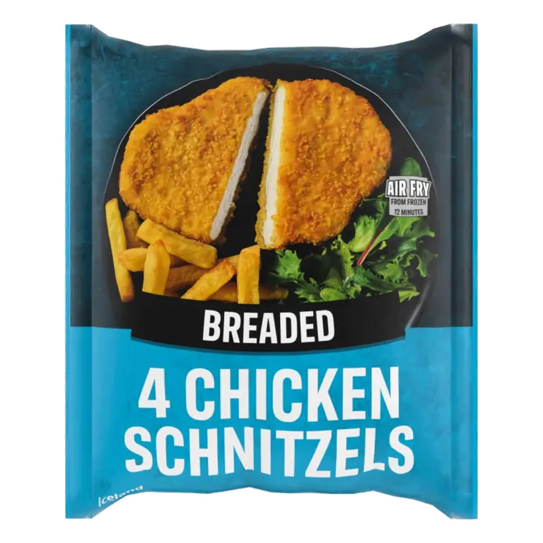 4 Breaded Chicken Schnitzels 500g