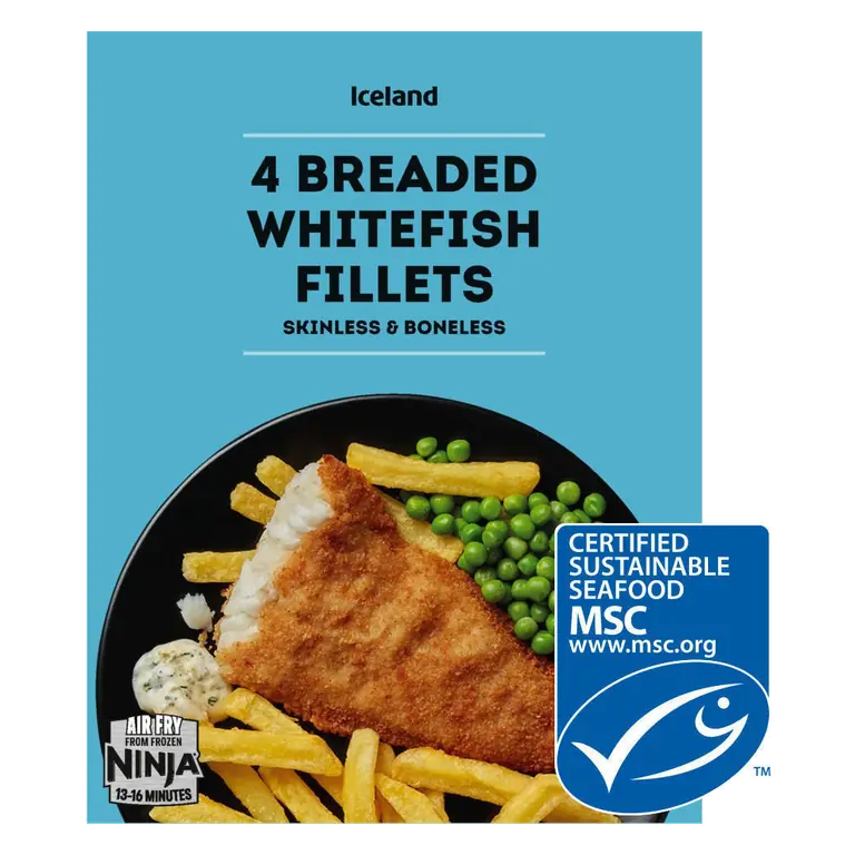 4 Breaded Whitefish Fillets 400g