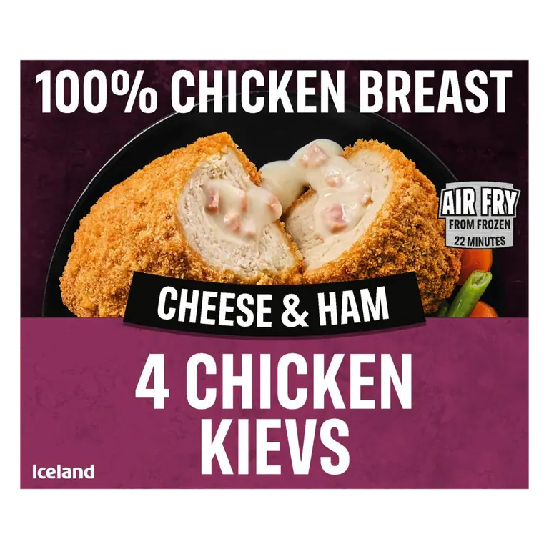 4 Cheese & Ham Chicken Breast Kievs 500g