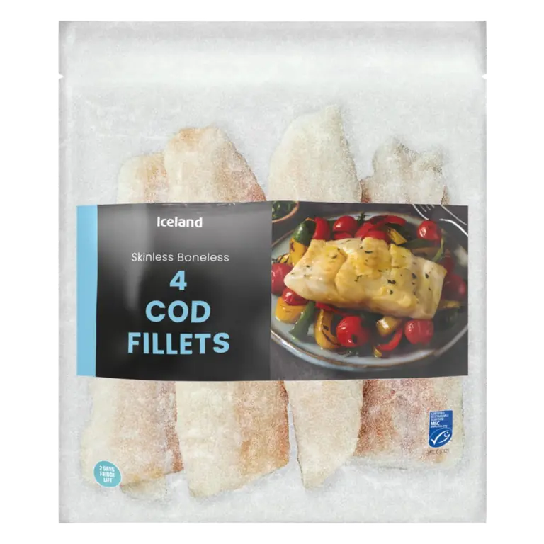 4 Cod Fillets 500g