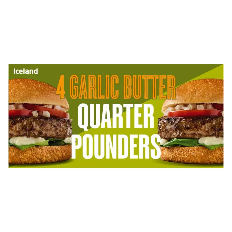 4 Garlic Butter Quarter Pounders 454g