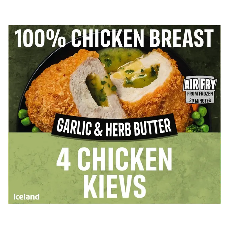 4 Garlic & Herb Butter Chicken Breast Kievs 500g