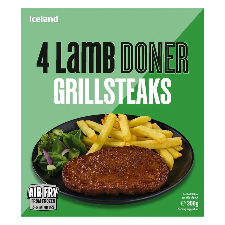 4 Lamb Doner Grillsteaks 300g