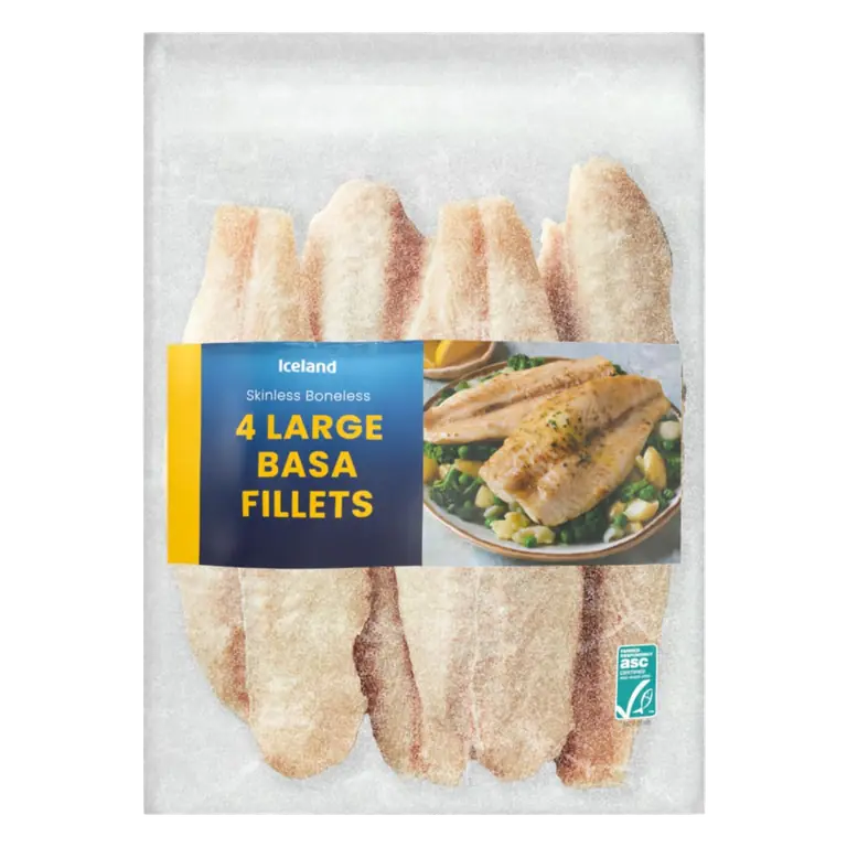4 Large Basa Fillets 600g