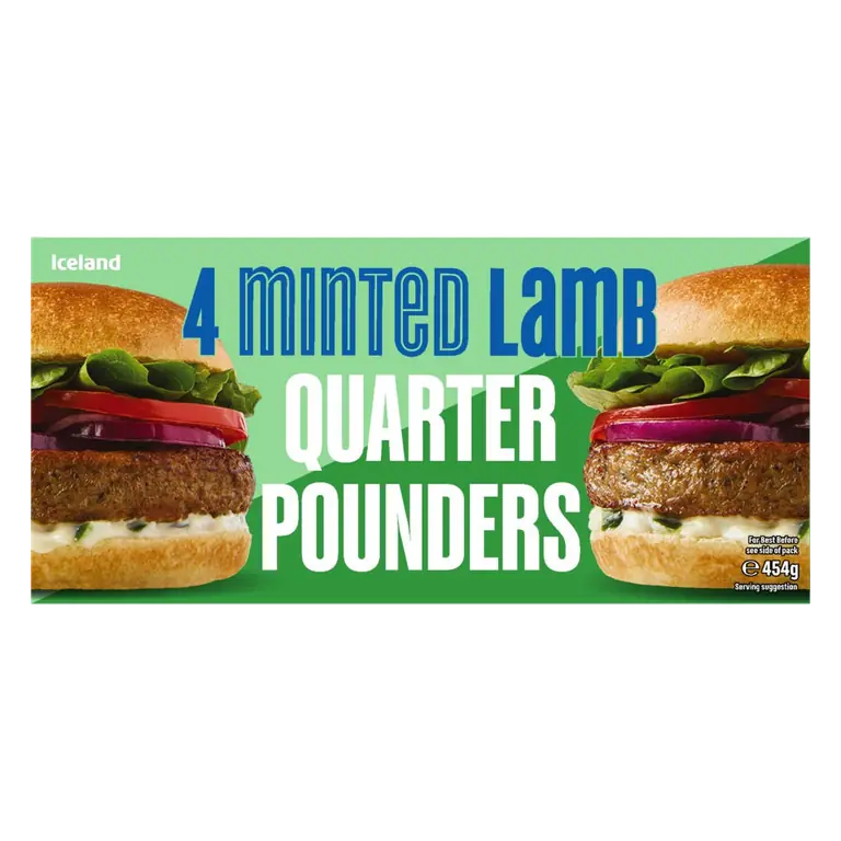 4 Minted Lamb Quarter Pounders 454g