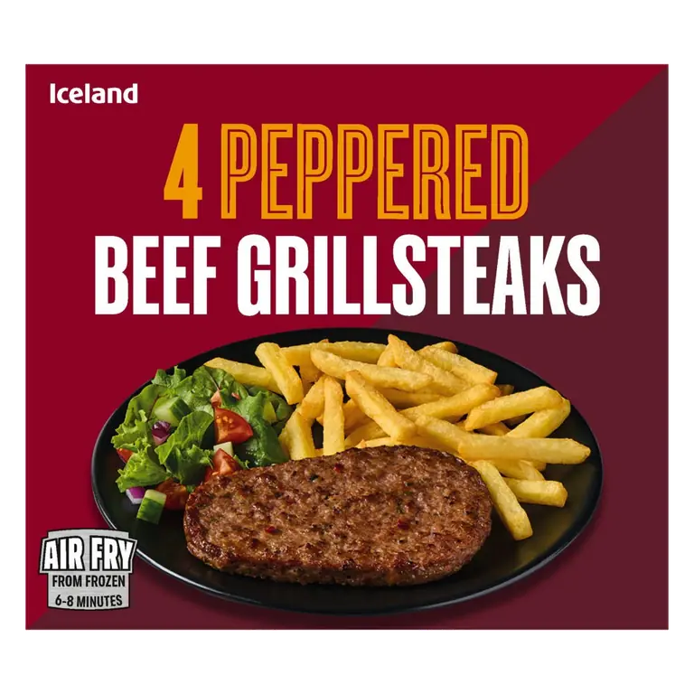 4 Peppered Beef Grillsteaks 300g