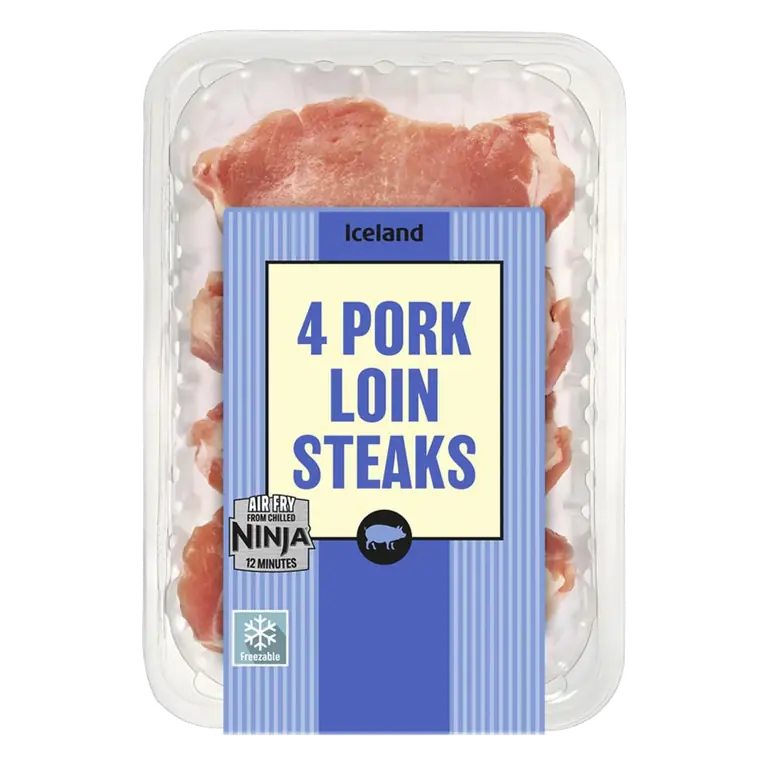 4 Pork Loin Steaks 450g