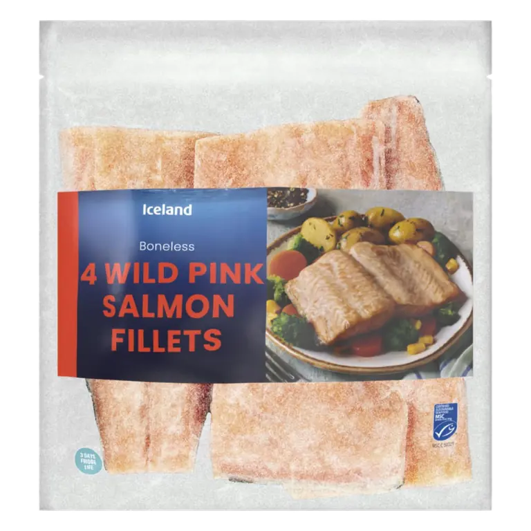 4 Wild Pink Salmon Fillets 400g
