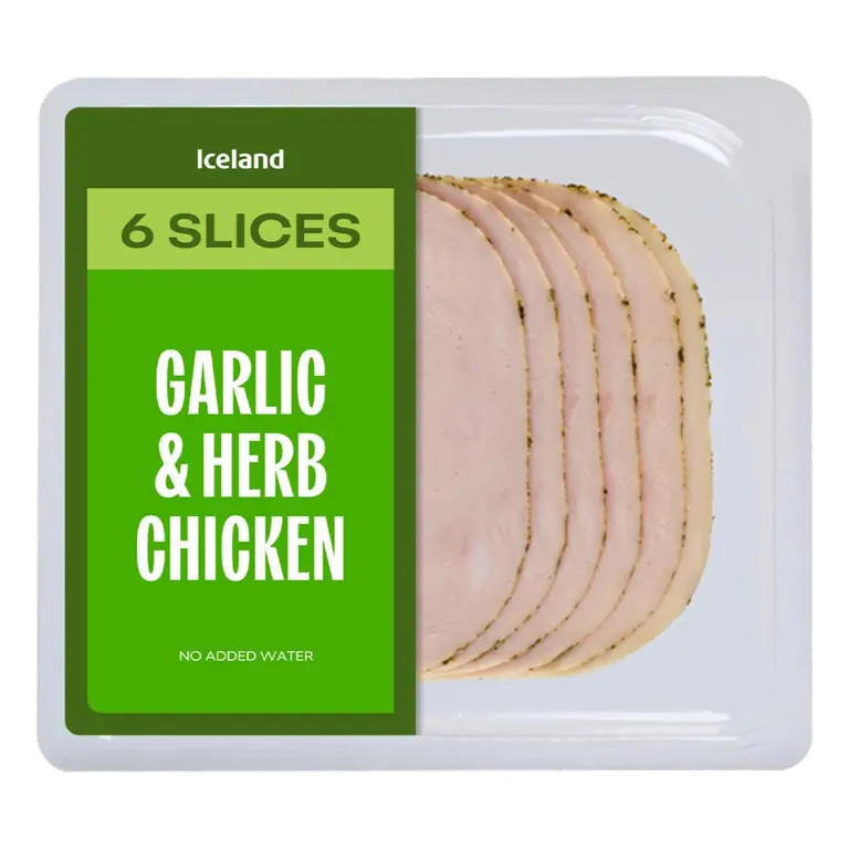 6 slices (Approx.) Garlic & Herb Chicken 100g