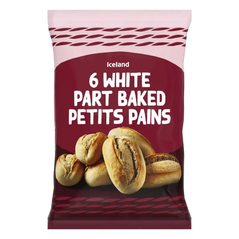6 White Part Baked Petits Pains 300g