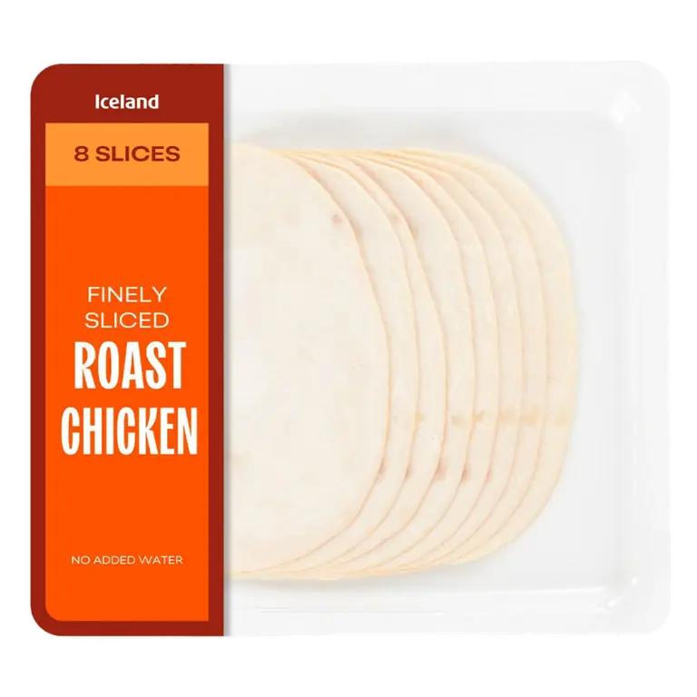 8 (Approx.) Finely Sliced Roast Chicken 100g