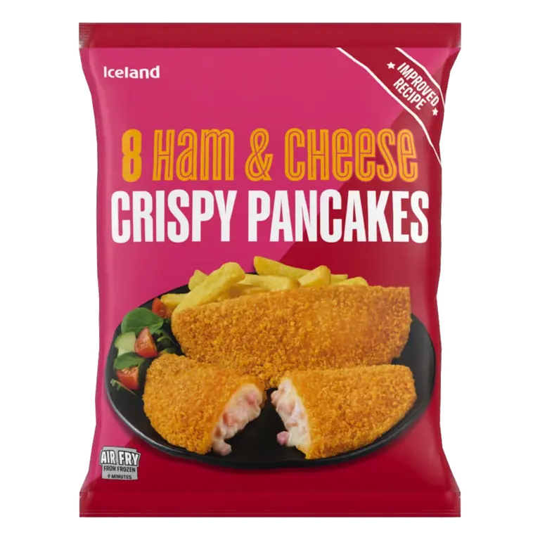 8 (Approx.) Ham and Cheese Crispy Pancakes 500g