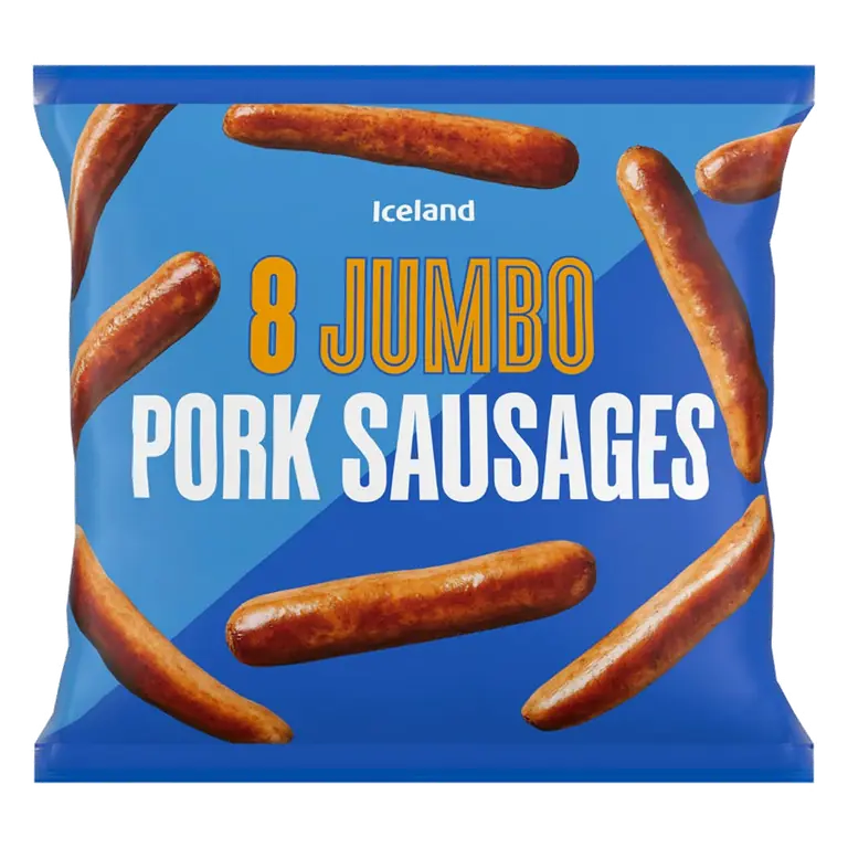 8 Jumbo Pork Sausages 800g