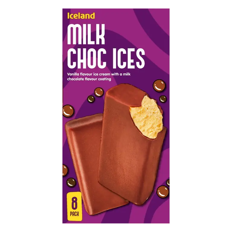 8 Milk Choc Ices 328g
