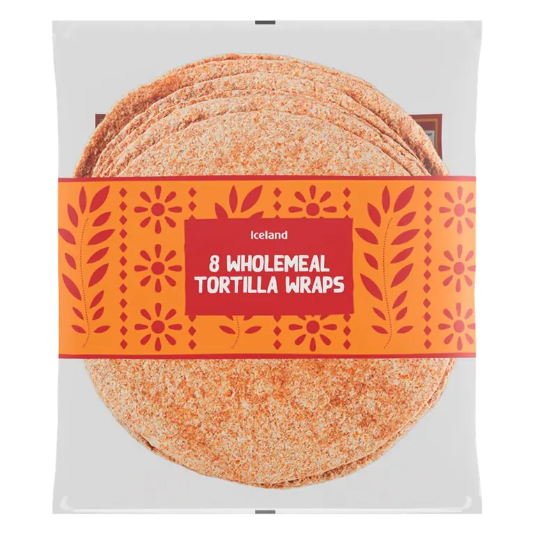 8 Wholemeal Tortilla Wraps 496g