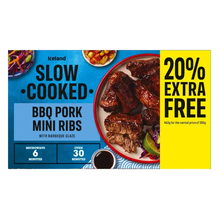 BBQ Pork Mini Ribs with Barbeque Glaze 462g