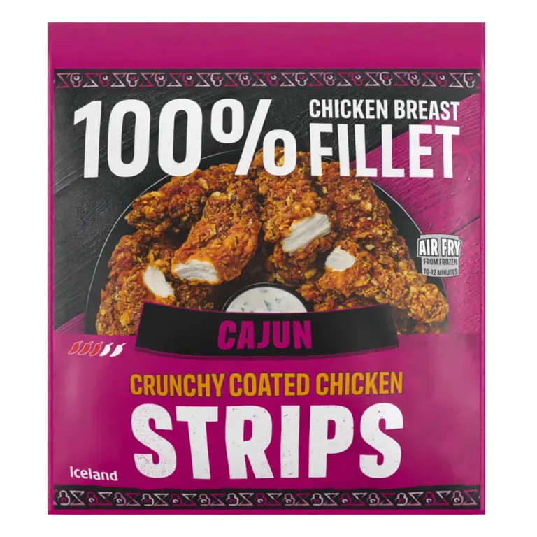 Cajun Crunchy Coated Chicken Strips 500g