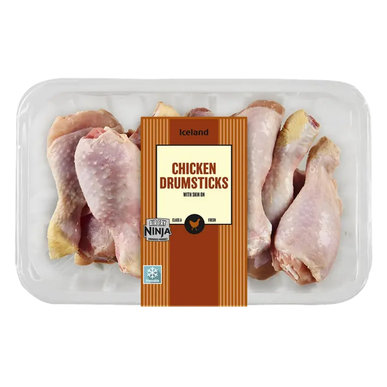 Class A Fresh British Chicken Drumsticks with Skin on 1.1kg