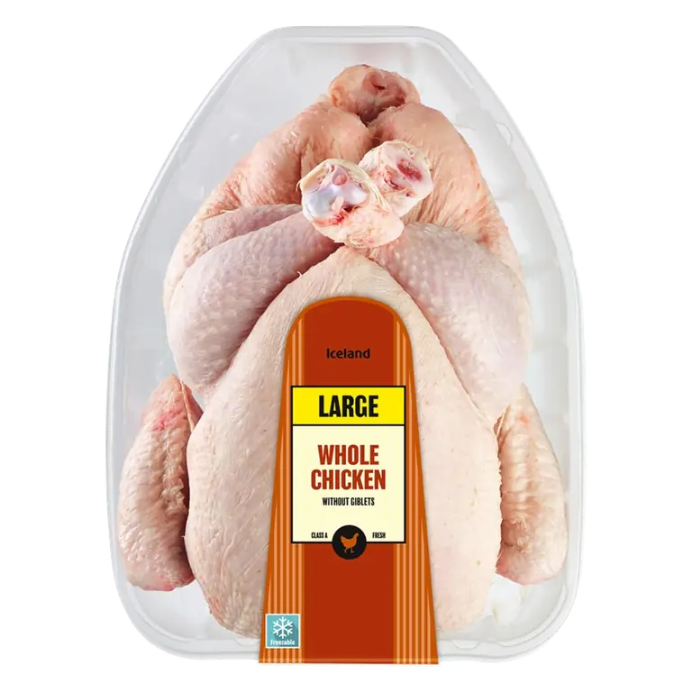 Class A Fresh British Large Whole Chicken without Giblets 1.7kg - 2.2kg