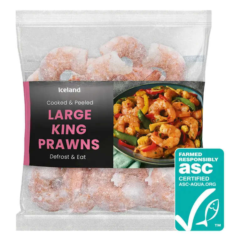 Cooked & Peeled Large King Prawns 240g