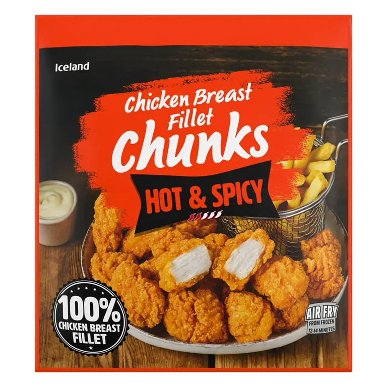 Hot & Spicy Chicken Breast Fillet Chunks 475g