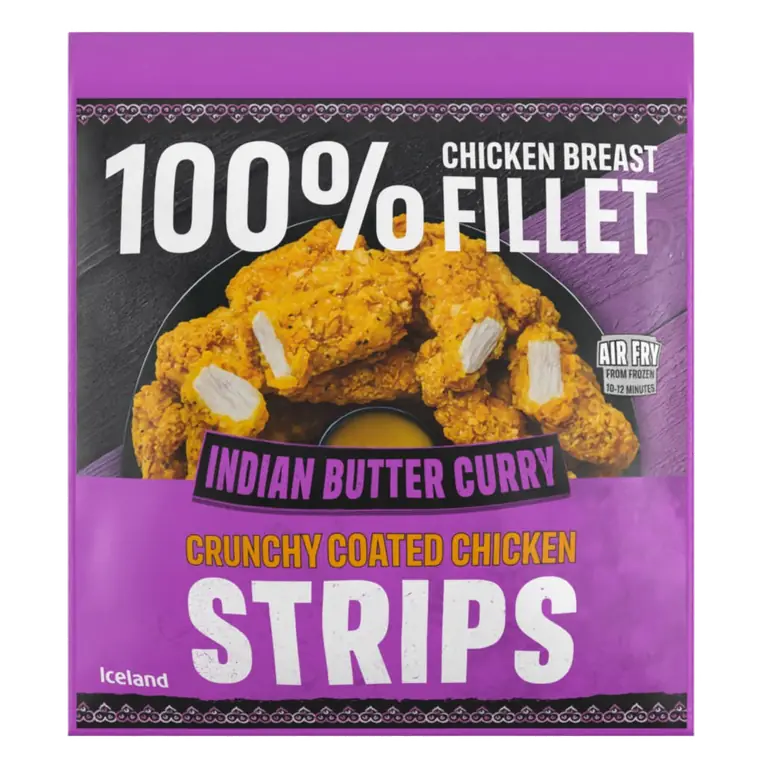 Indian Butter Curry Crunchy Coated Chicken Strips 500g