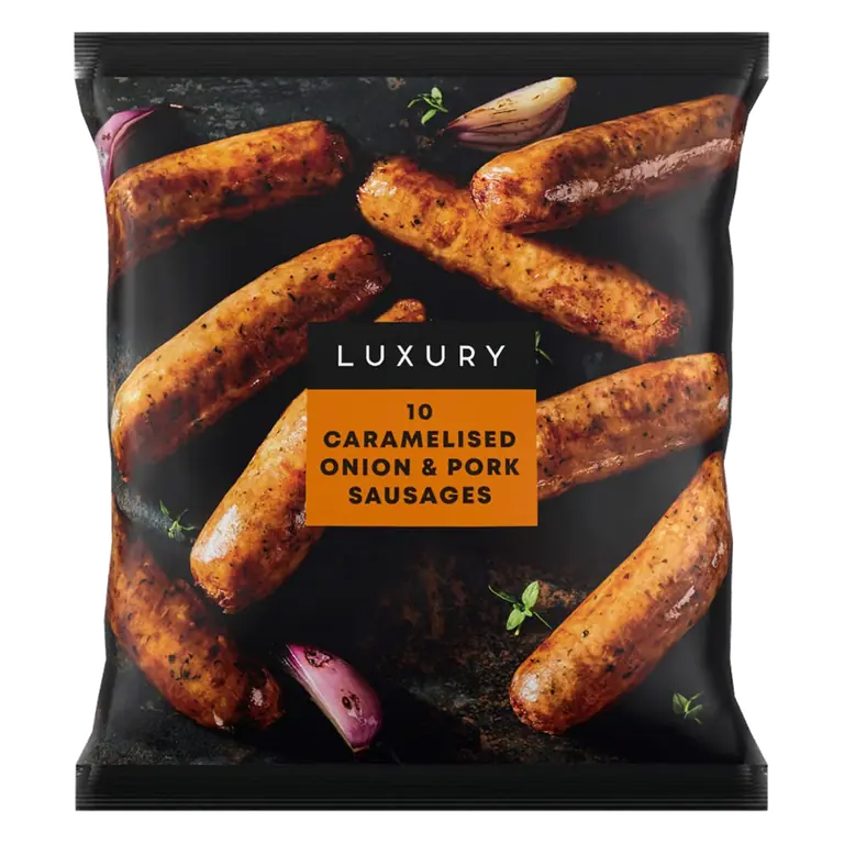 Luxury 10 Caramelised Onion & Pork Sausages 600g