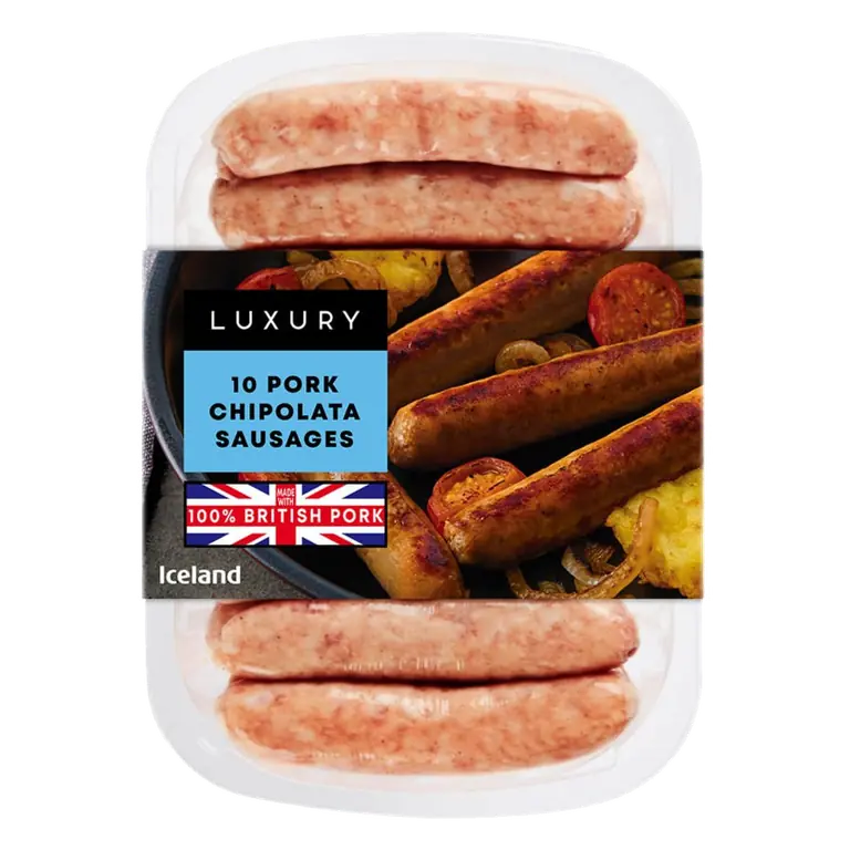 Luxury 10 Pork Chipolata Sausages 283g