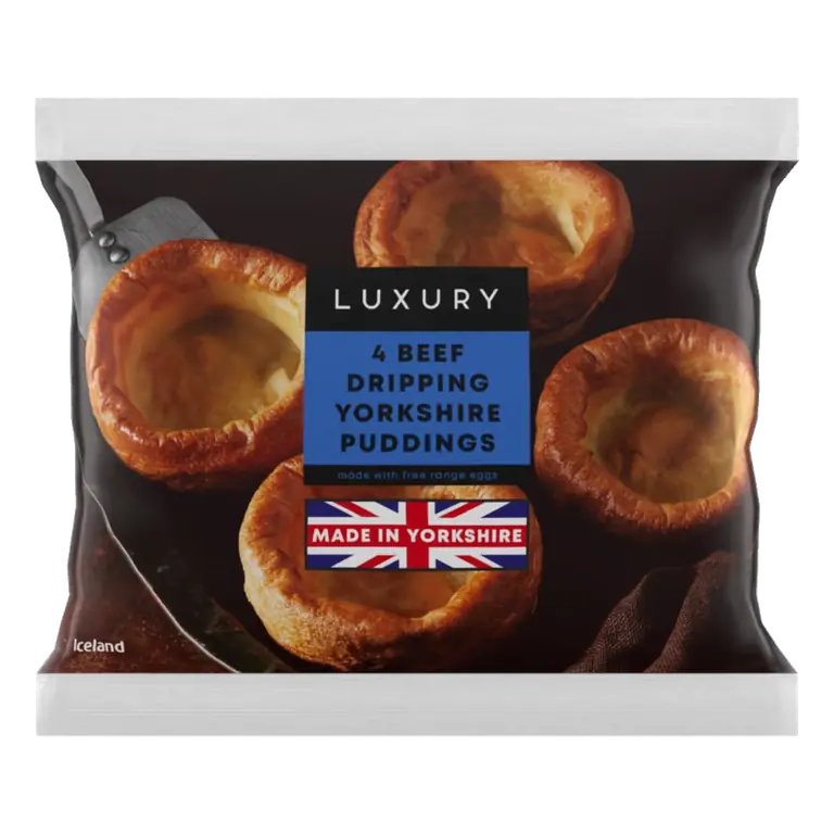 Luxury 4 Beef Dripping Yorkshire Puddings 160g