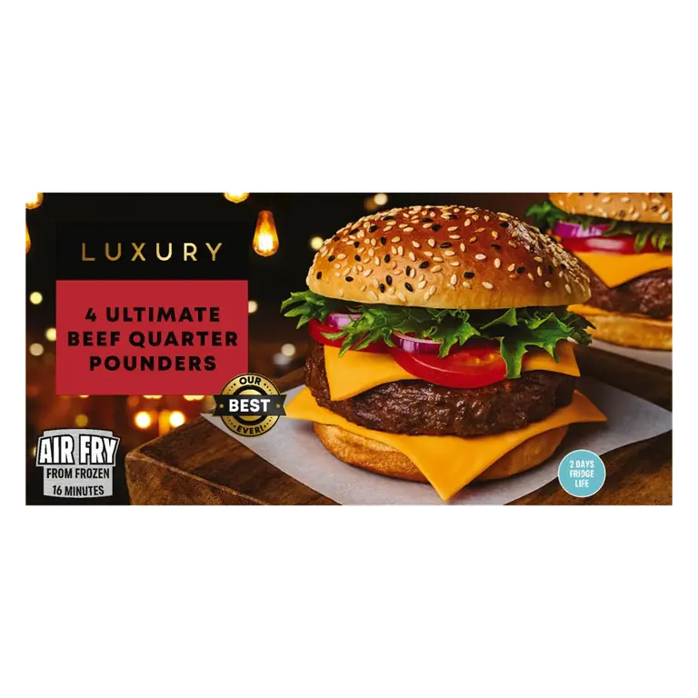 Luxury 4 Ultimate Beef Quarter Pounders 454g