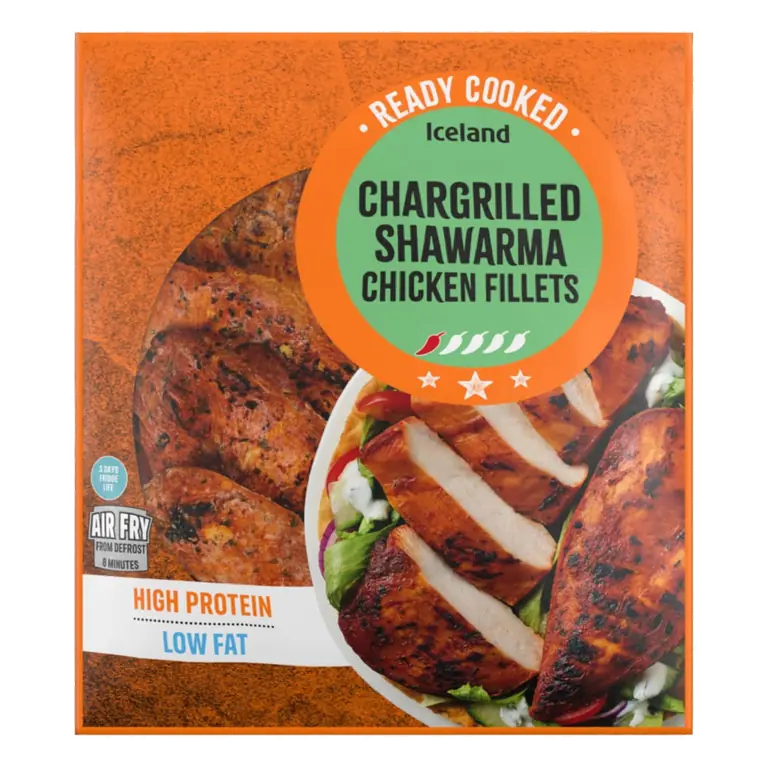 Ready Cooked Chargrilled Shawarma Chicken Fillets 400g