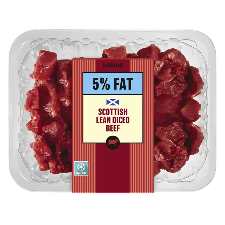 Scottish Lean Diced Beef 5% Fat 275g