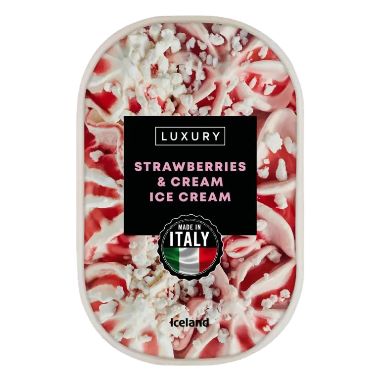 Strawberries & Cream Ice Cream 900ml