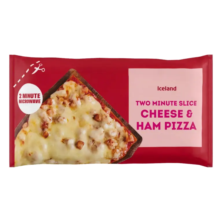Two Minute Slice Cheese & Ham Pizza 150g