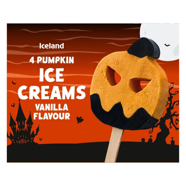 Vanilla & Cola Pumpkin shaped Ice Creams 4pk
