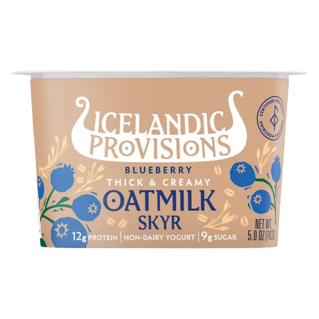 Thick & Creamy Non-Dairy Blueberry Oatmilk Yogurt